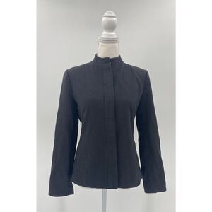 ENC Wool Jacket Black Mock Neck Blazer Women’s Sz Small